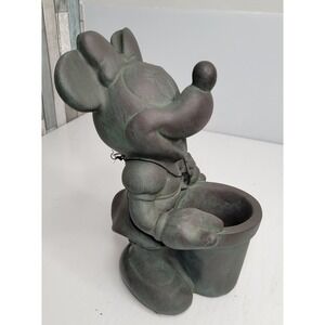 Vtg Disney Minnie Mouse Flower Pot Planter Bronze Vertigis Finish 1997 GardenArt